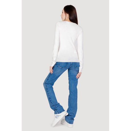 Guess White Cotton Tops & T-Shirt - Hilstor