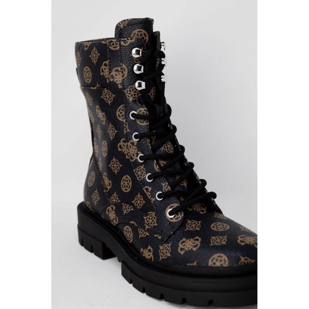 Guess Brown Artificial Leather Boot - Hilstor