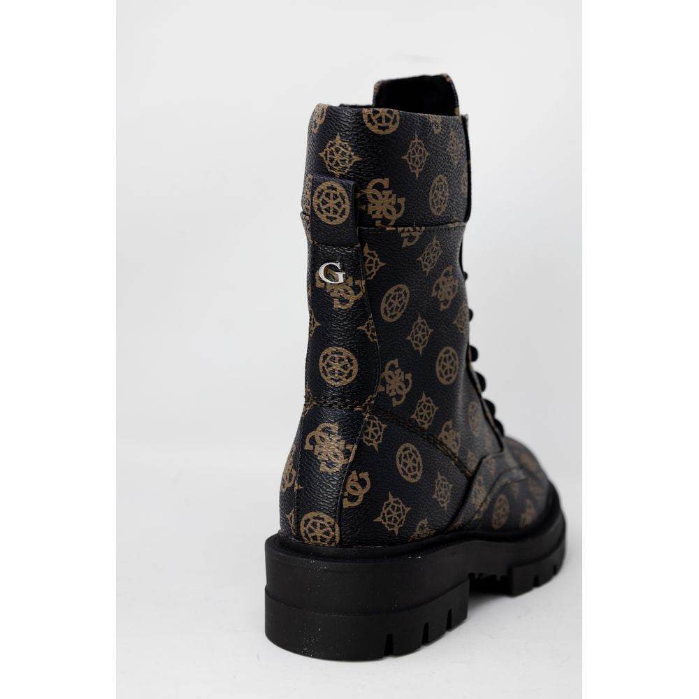 Guess Brown Artificial Leather Boot - Hilstor