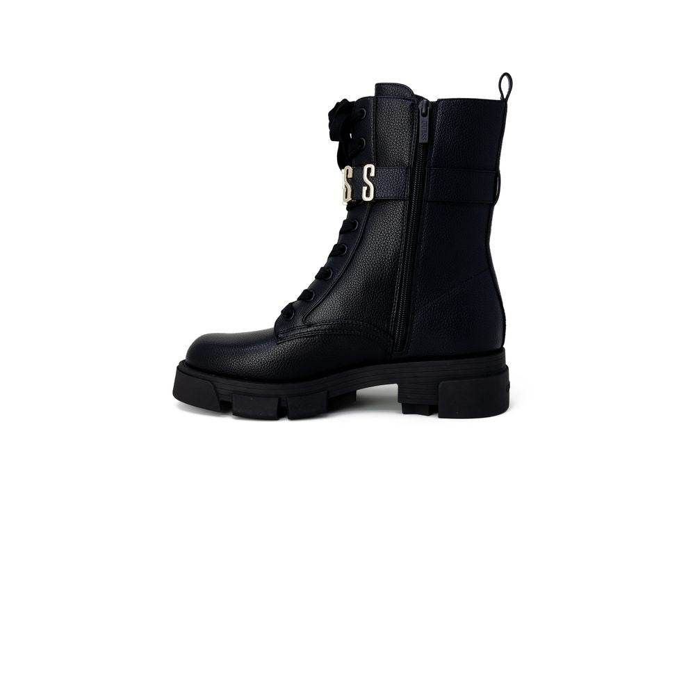 Guess Black Artificial Leather Boot - Hilstor