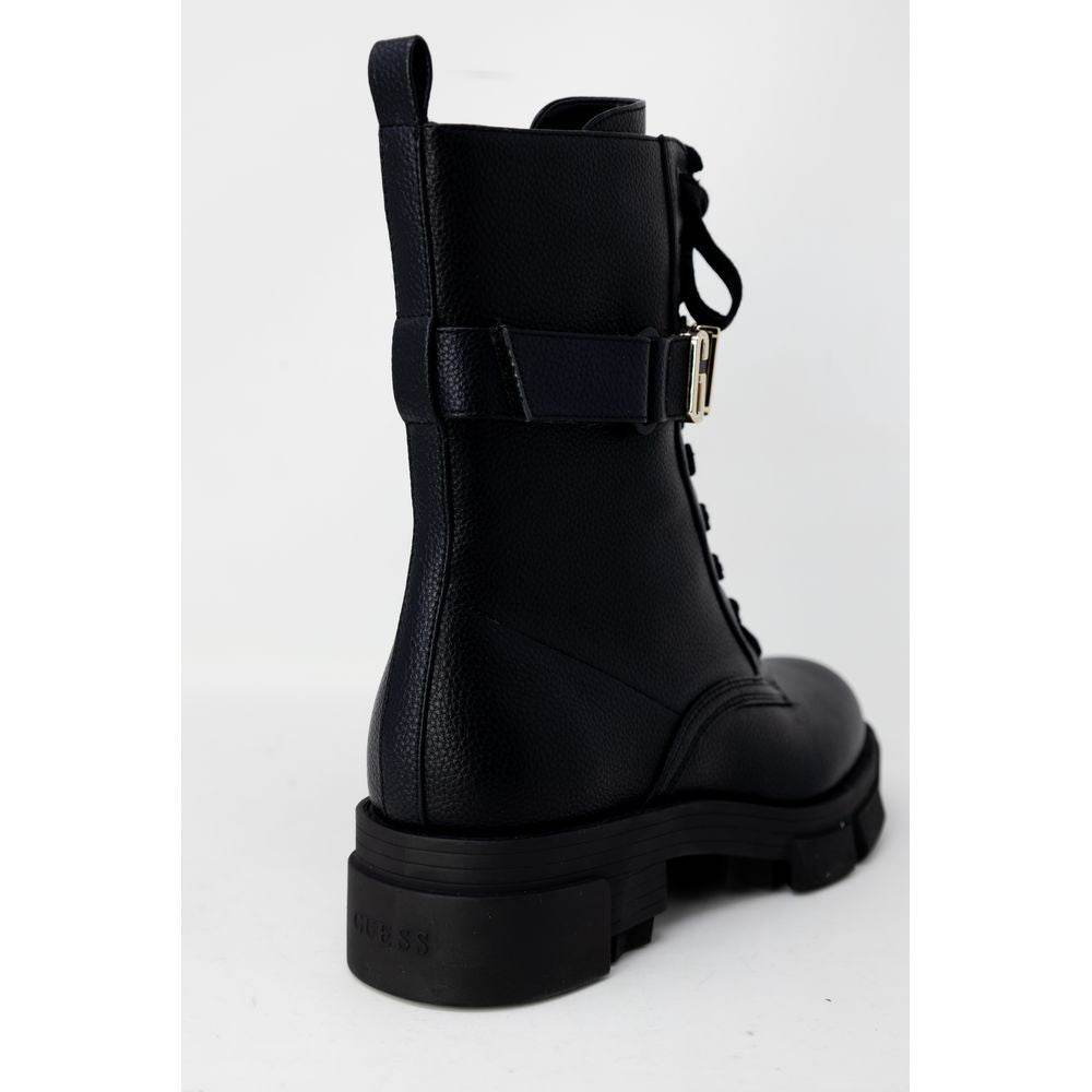 Guess Black Artificial Leather Boot - Hilstor