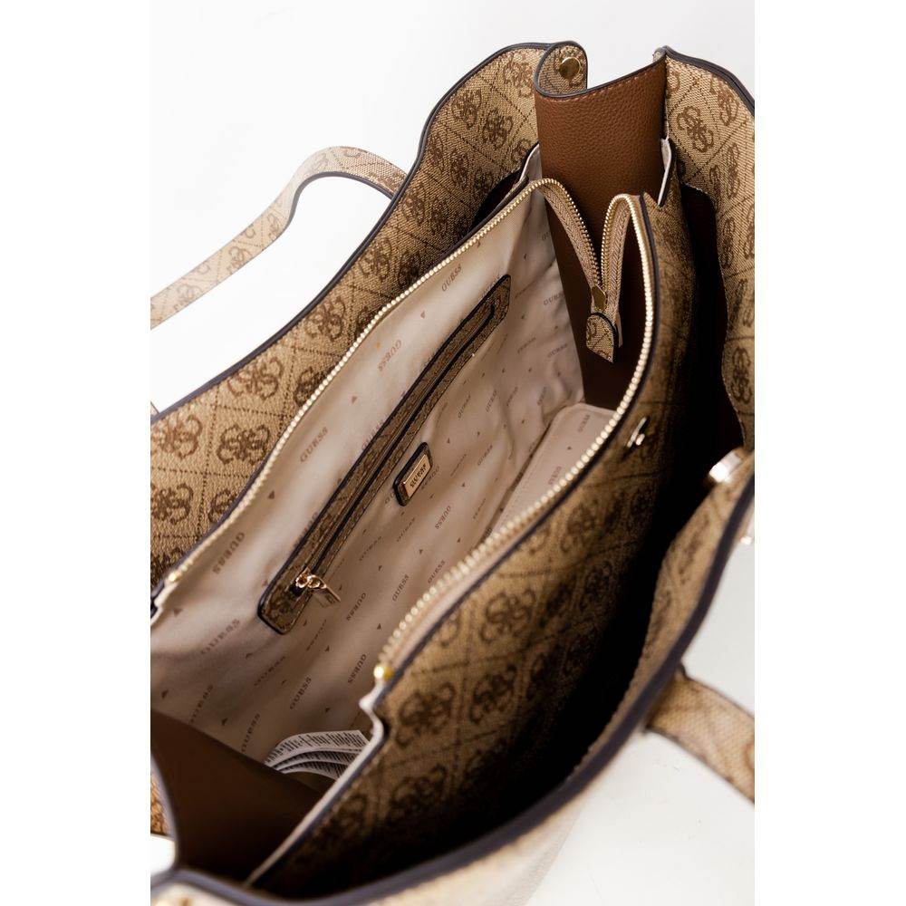 Guess Beige Polyethylene Handbag - Hilstor