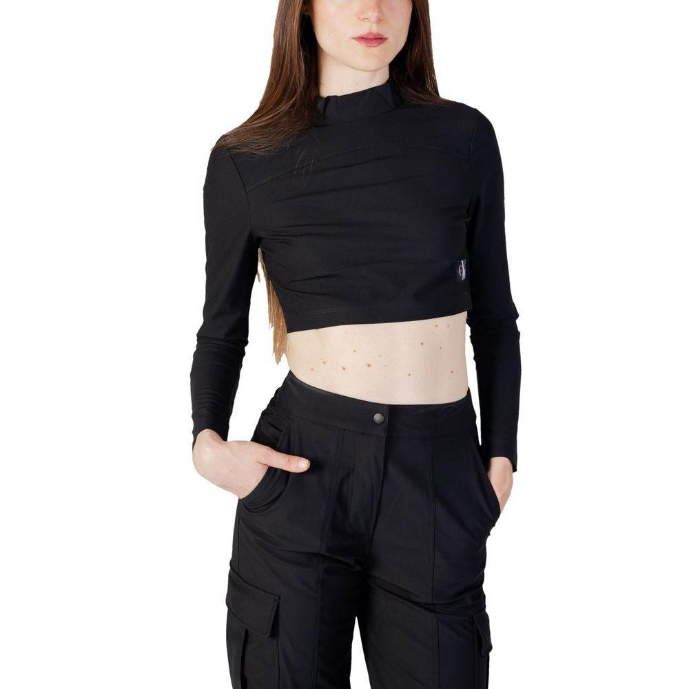Calvin Klein Jeans Black Recycled Polyester Top - Hilstor