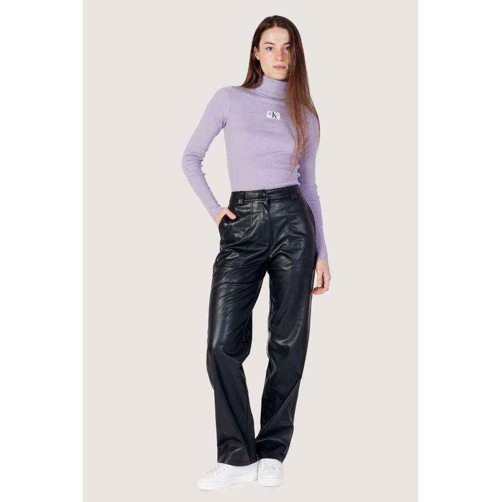 Calvin Klein Jeans Black Recycled Polyester Pant - Hilstor