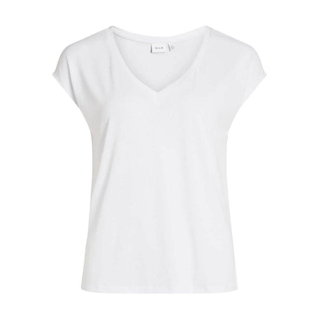 Vila Clothes White Tencel T-Shirt - Hilstor