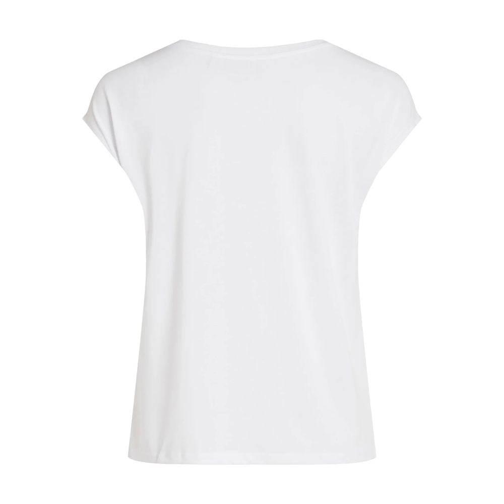 Vila Clothes White Tencel T-Shirt - Hilstor