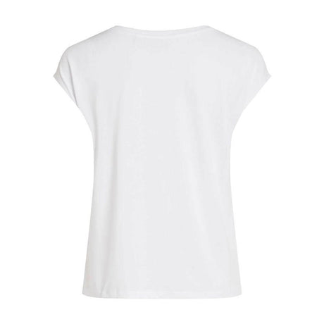 Vila Clothes White Tencel T-Shirt - Hilstor