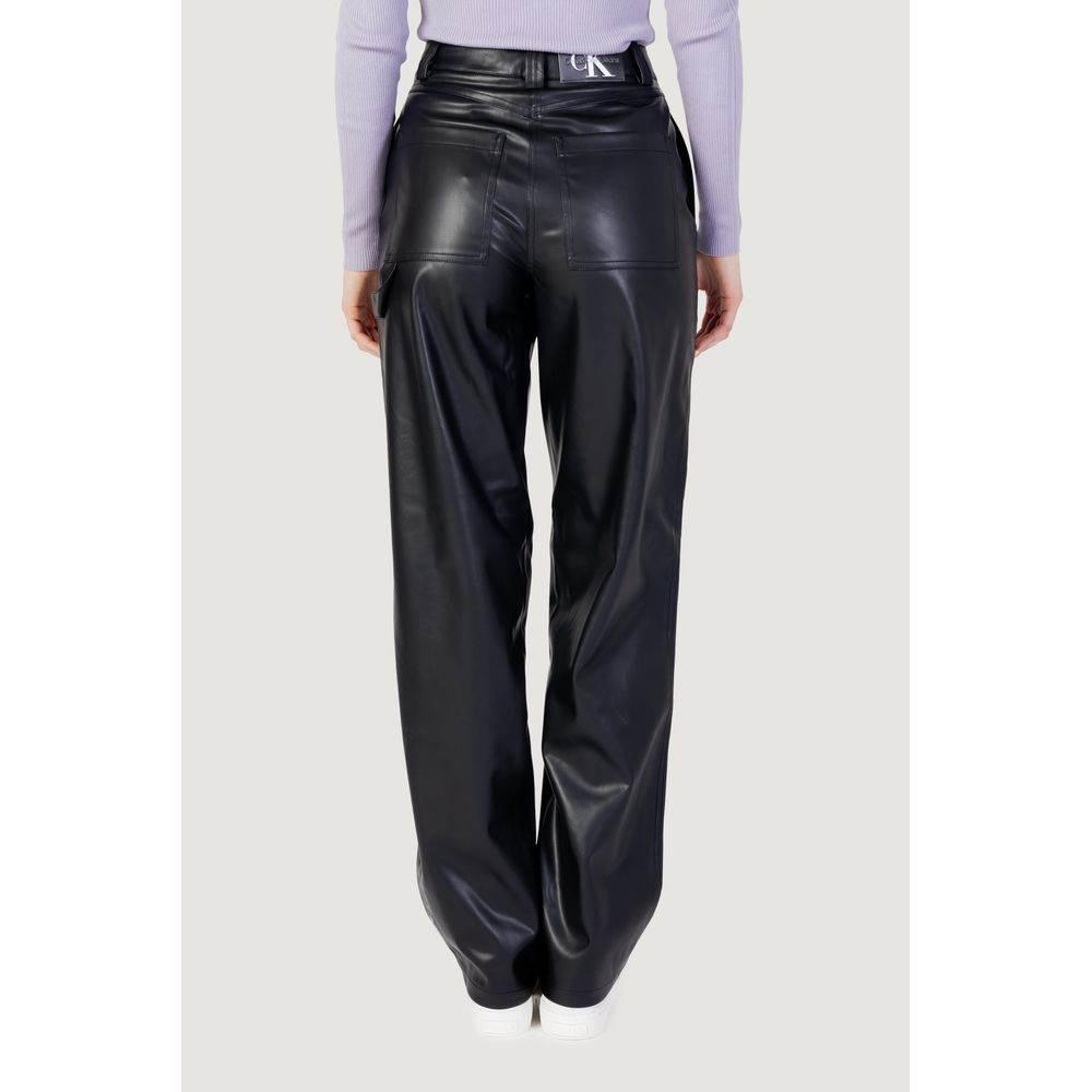Calvin Klein Jeans Black Recycled Polyester Pant - Hilstor