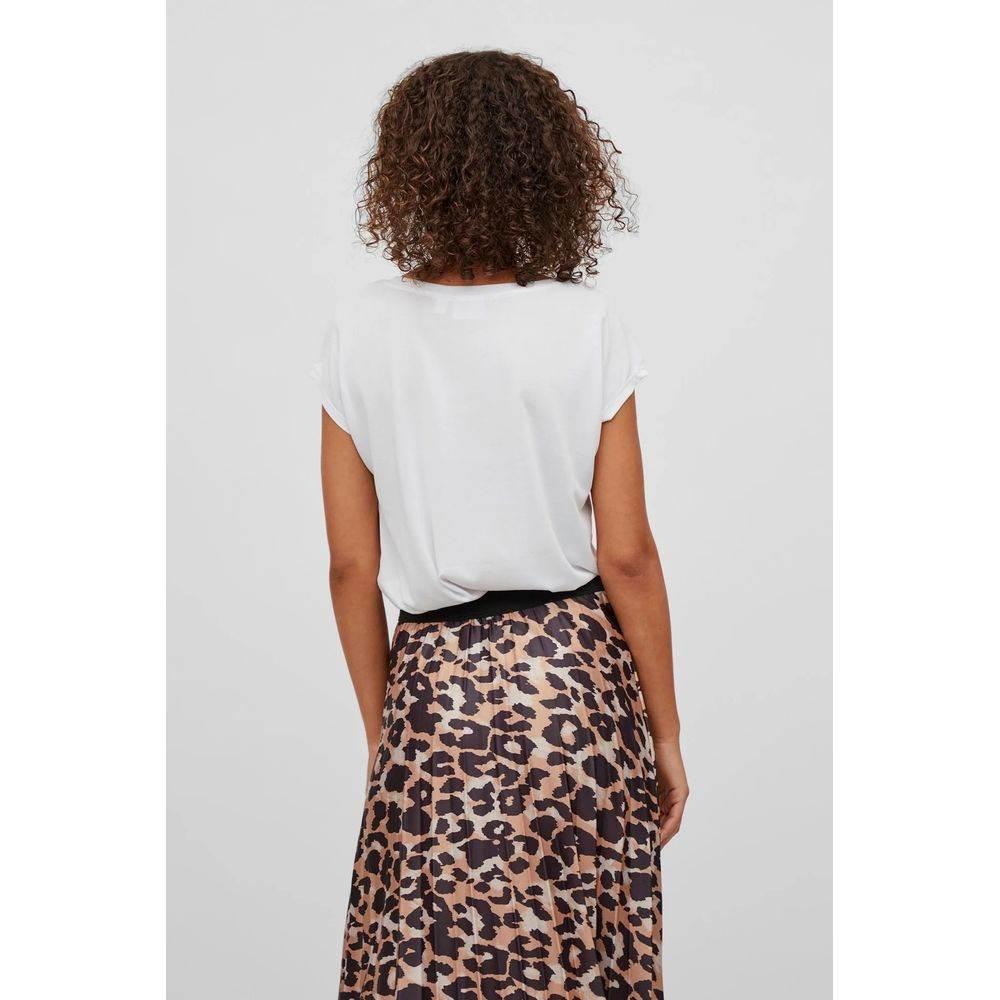 Vila Clothes White Tencel T-Shirt - Hilstor