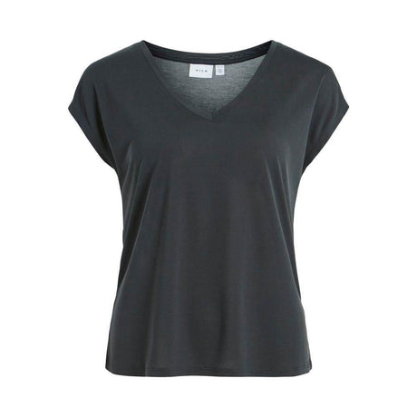 Vila Clothes Black Tencel T-Shirt - Hilstor