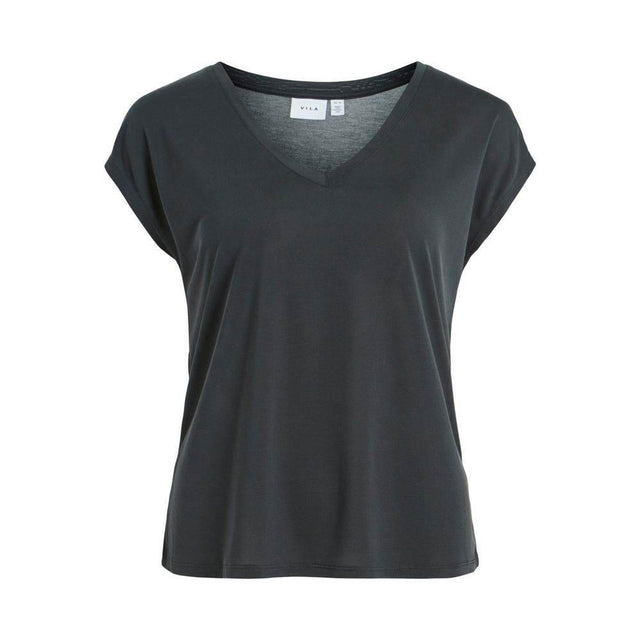 Vila Clothes Black Tencel T-Shirt - Hilstor