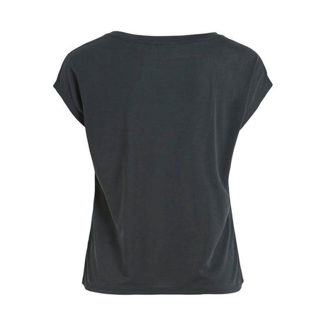 Vila Clothes Black Tencel T-Shirt - Hilstor