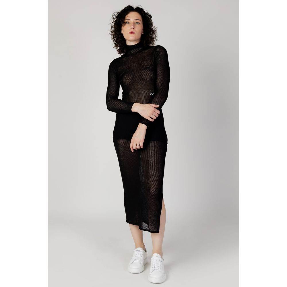 Calvin Klein Jeans Black Acrylic Dress - Hilstor