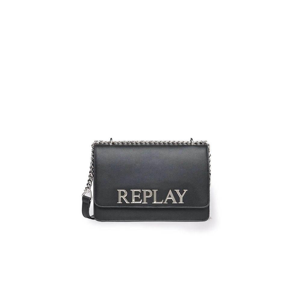 Replay Black Polyethylene Handbag - Hilstor