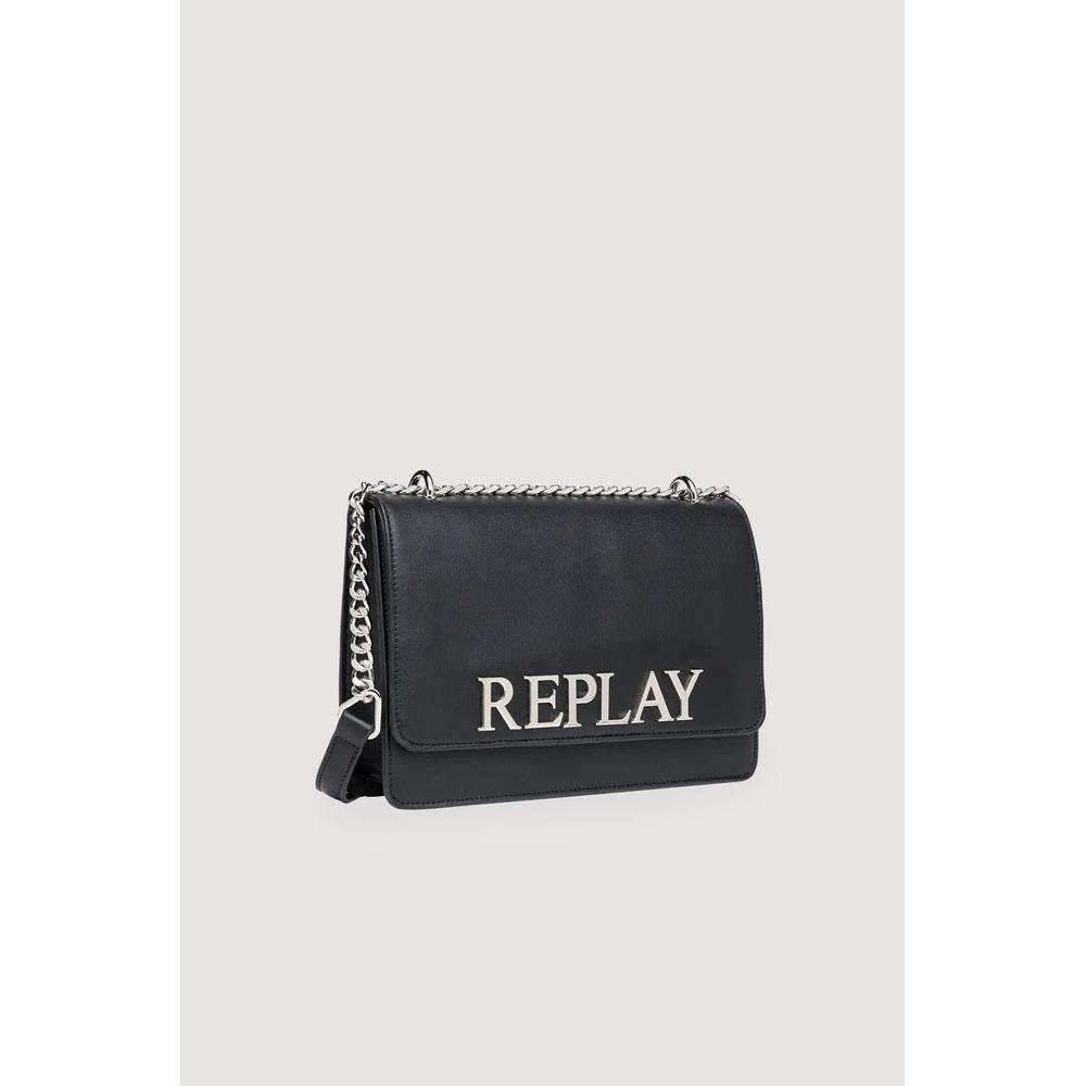 Replay Black Polyethylene Handbag - Hilstor