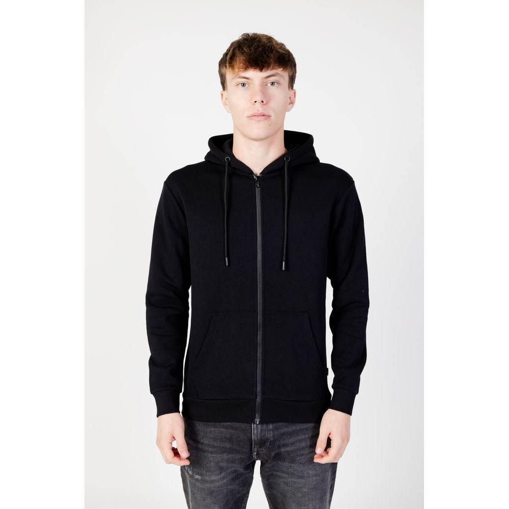 Jack Jones Black Polyester Hoody - Hilstor