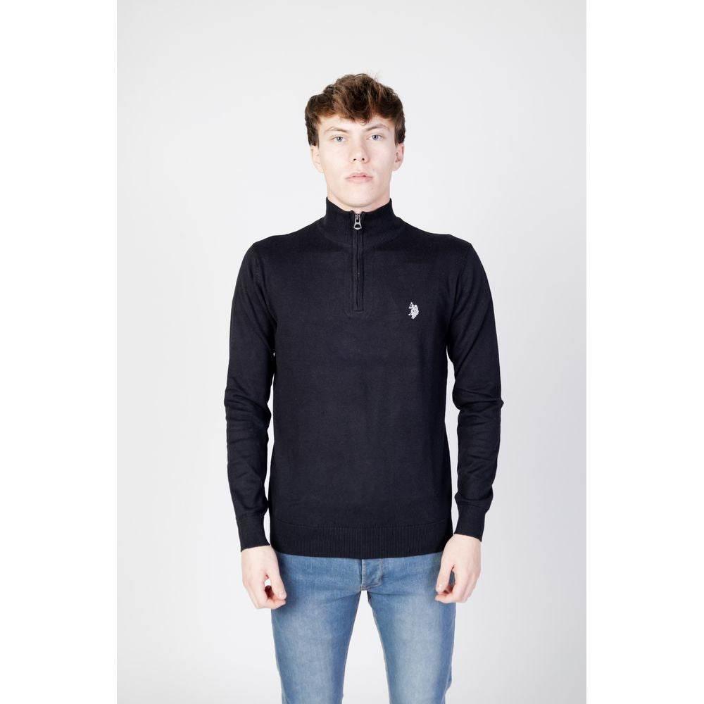 U.S. POLO ASSN. Black Cotton Sweater - Hilstor