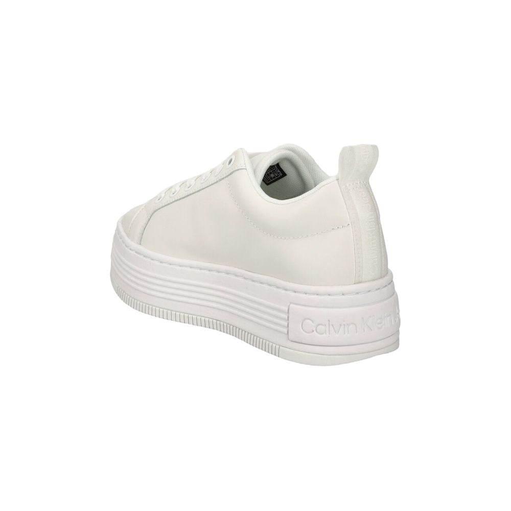Calvin Klein Jeans White Leather Sneaker - Hilstor