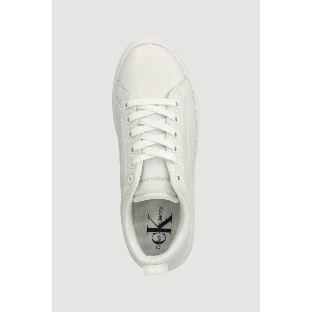 Calvin Klein Jeans White Leather Sneaker - Hilstor