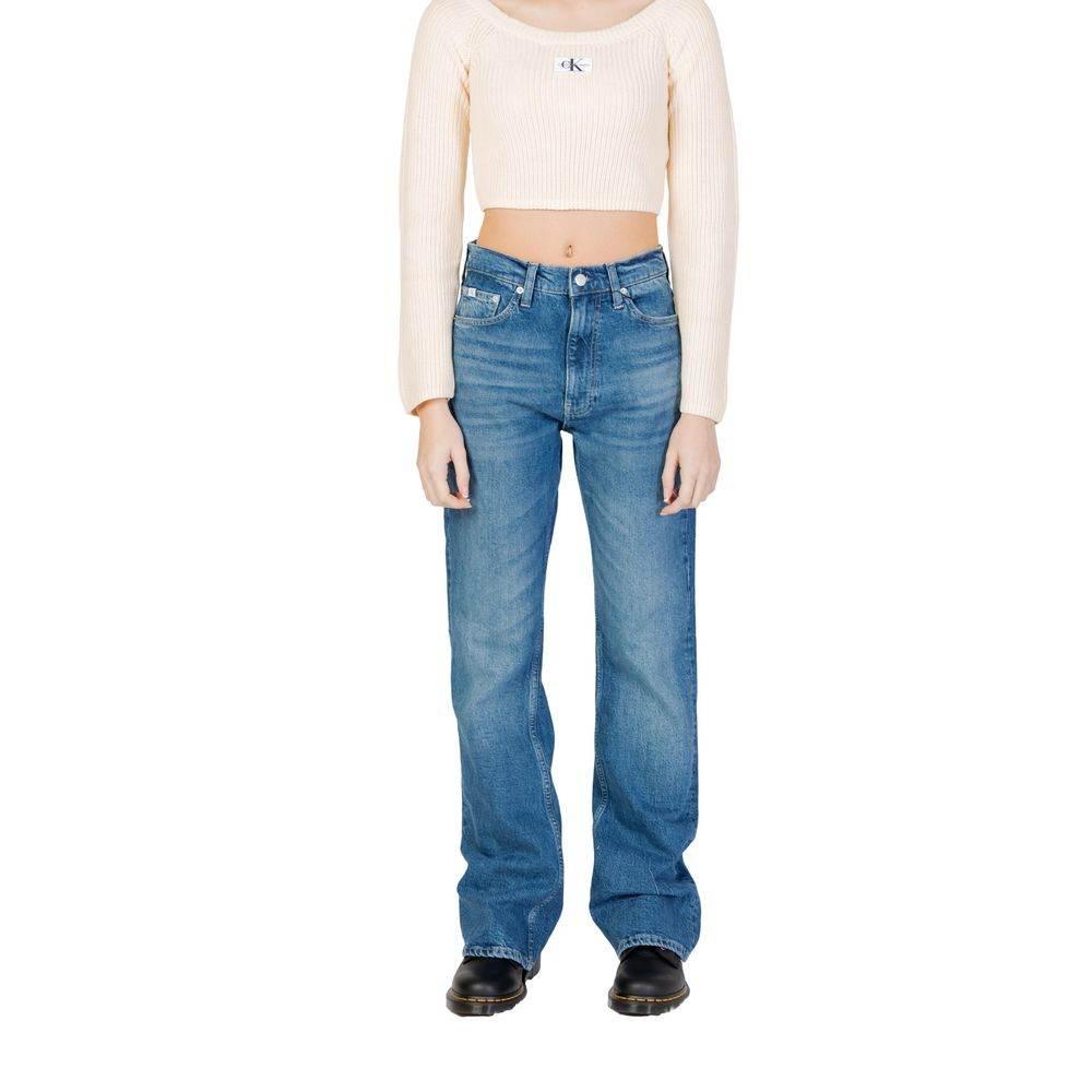 Calvin Klein Jeans Blue Cotton Mom Jean - Hilstor