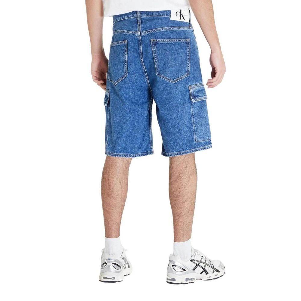 Calvin Klein Jeans Blue Cotton Bermuda - Hilstor