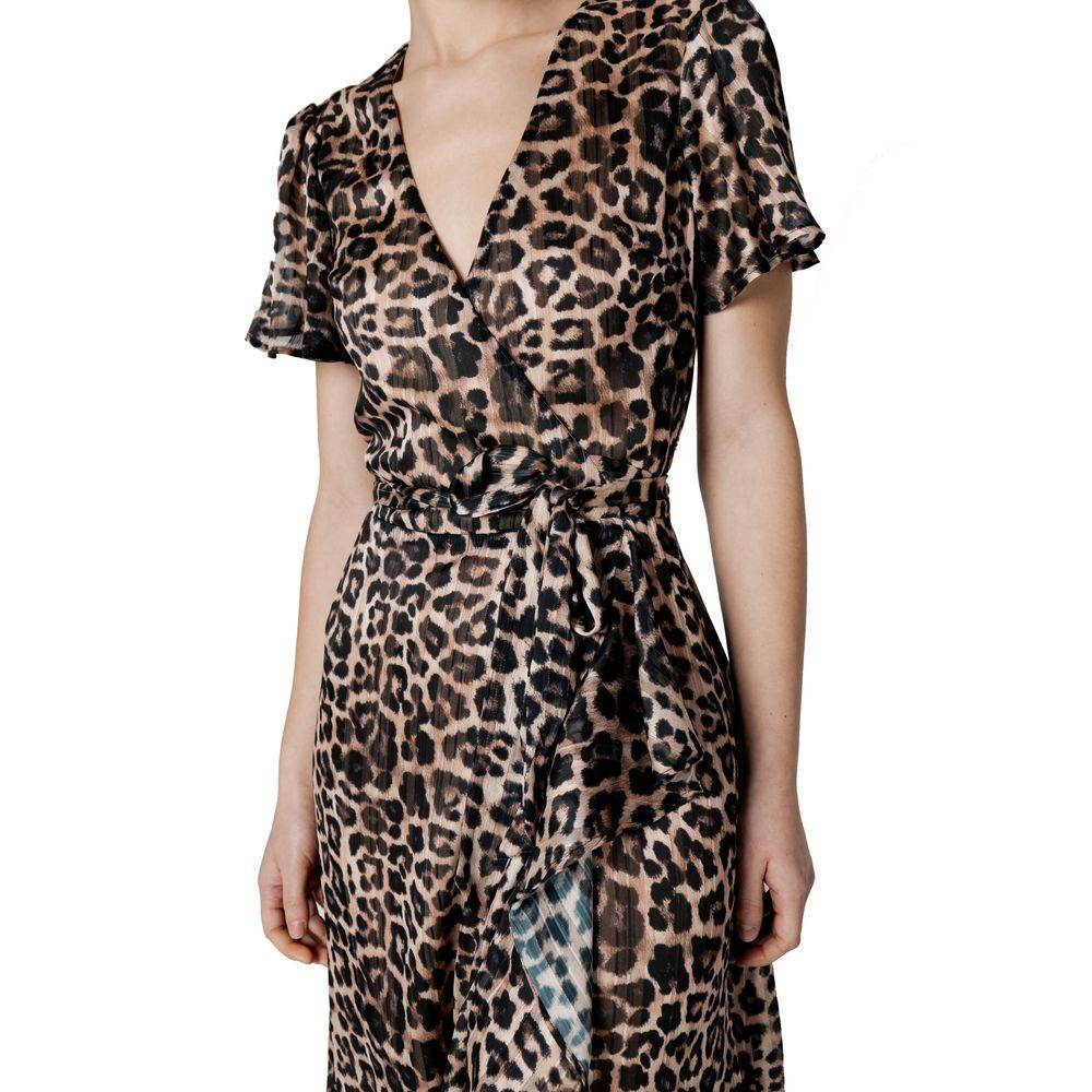 Guess Brown Polyester Dress - Hilstor