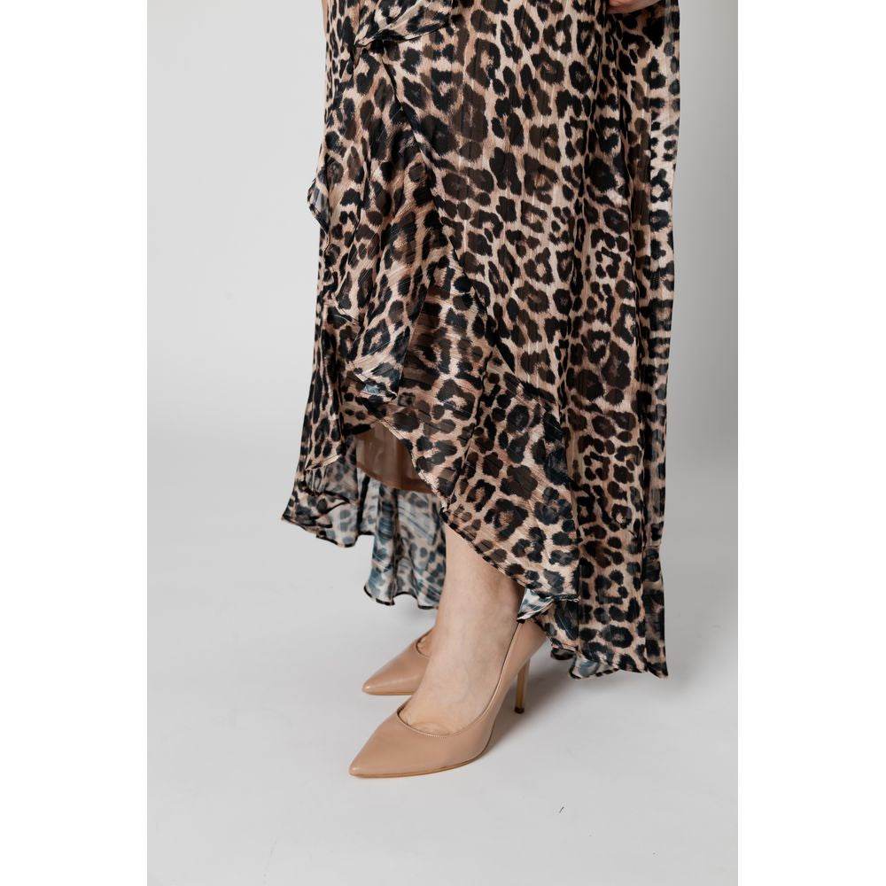 Guess Brown Polyester Dress - Hilstor