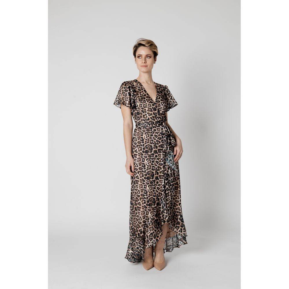 Guess Brown Polyester Dress - Hilstor