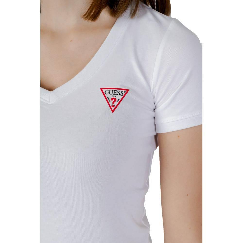Guess White Cotton T-Shirt - Hilstor