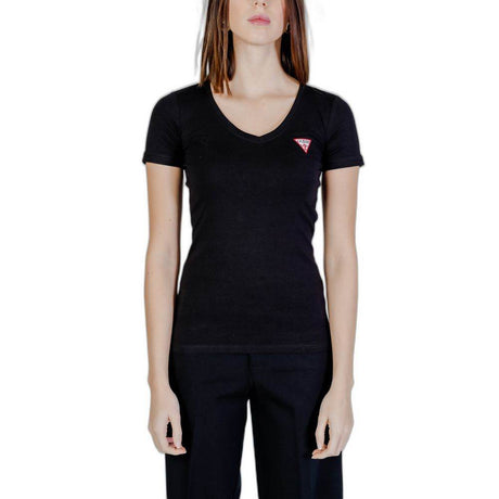 Guess Black Cotton Tops & T-Shirt - Hilstor