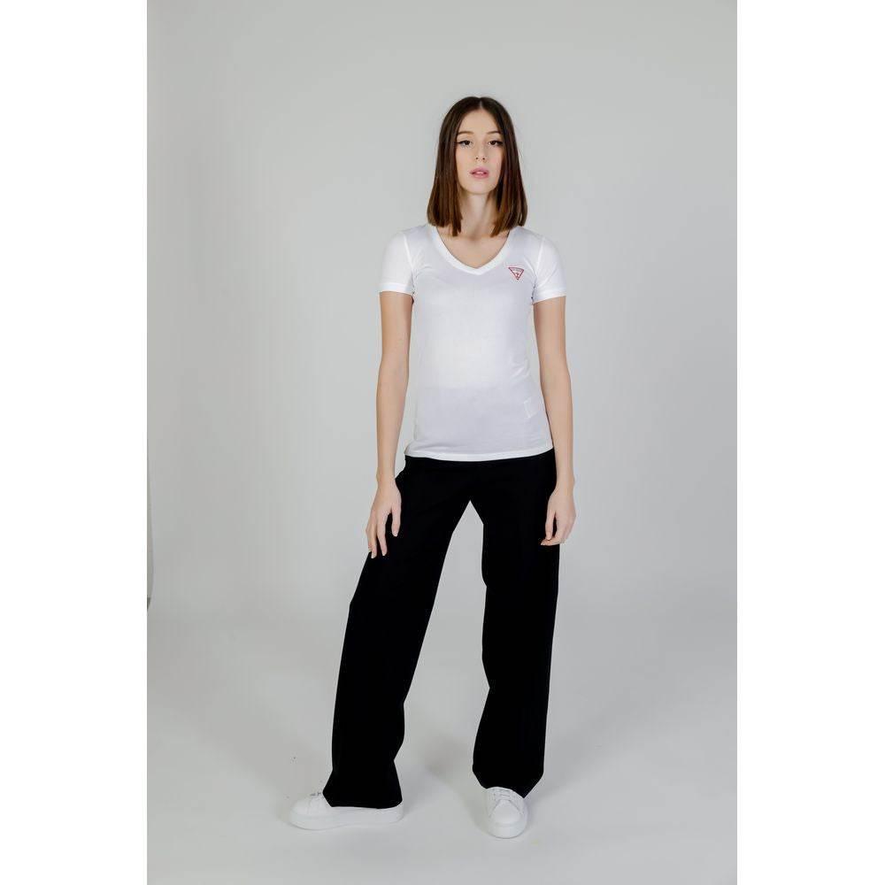 Guess White Cotton T-Shirt - Hilstor