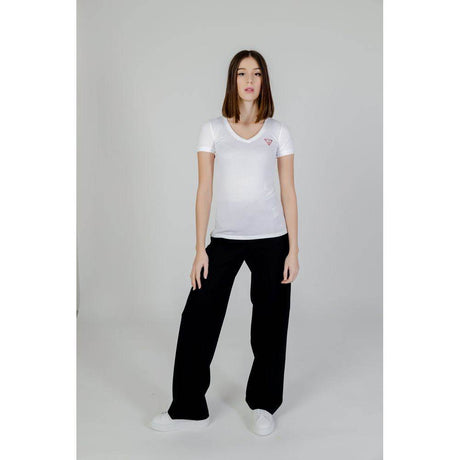 Guess White Cotton Tops & T-Shirt - Hilstor