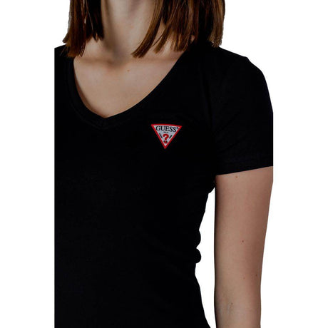 Guess Black Cotton Tops & T-Shirt - Hilstor