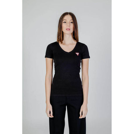 Guess Black Cotton Tops & T-Shirt - Hilstor
