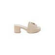 Guess Beige Suede Leather Sandal - Hilstor