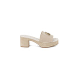 Guess Beige Suede Leather Sandal - Hilstor