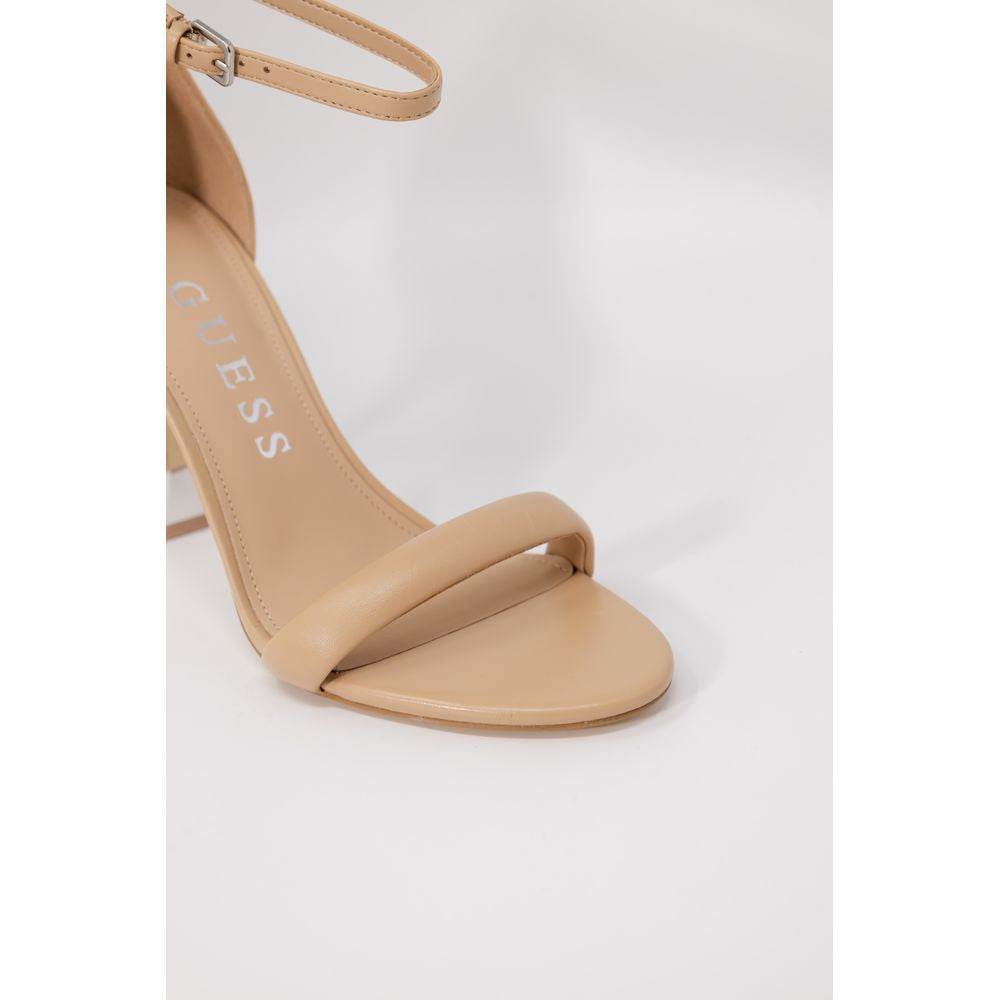 Guess Beige Leather Sandal - Hilstor