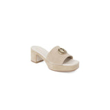 Guess Beige Suede Leather Sandal - Hilstor
