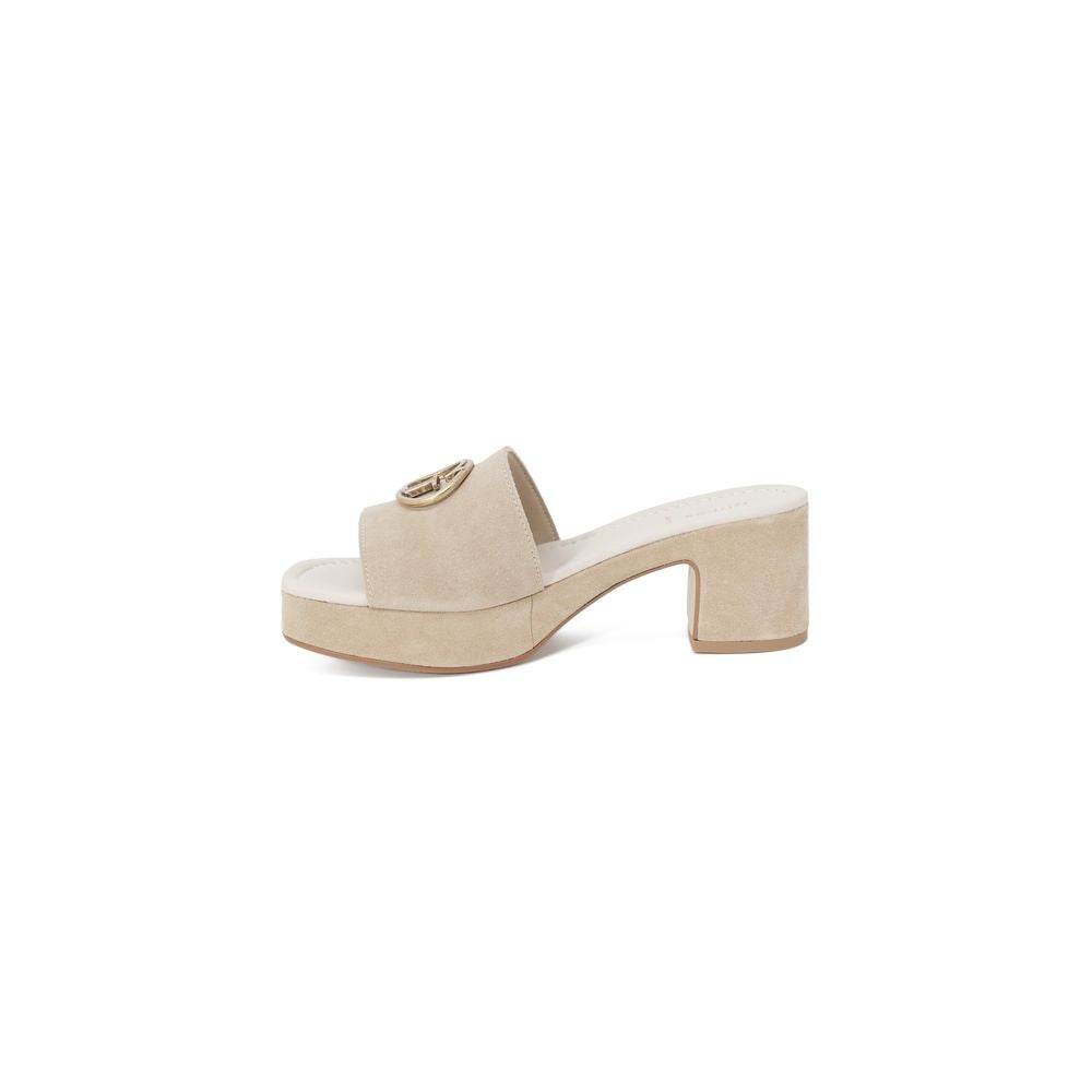 Guess Beige Suede Leather Sandal - Hilstor