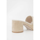 Guess Beige Suede Leather Sandal - Hilstor