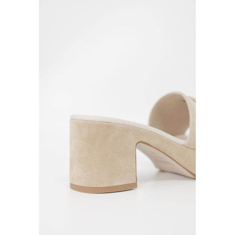 Guess Beige Suede Leather Sandal - Hilstor