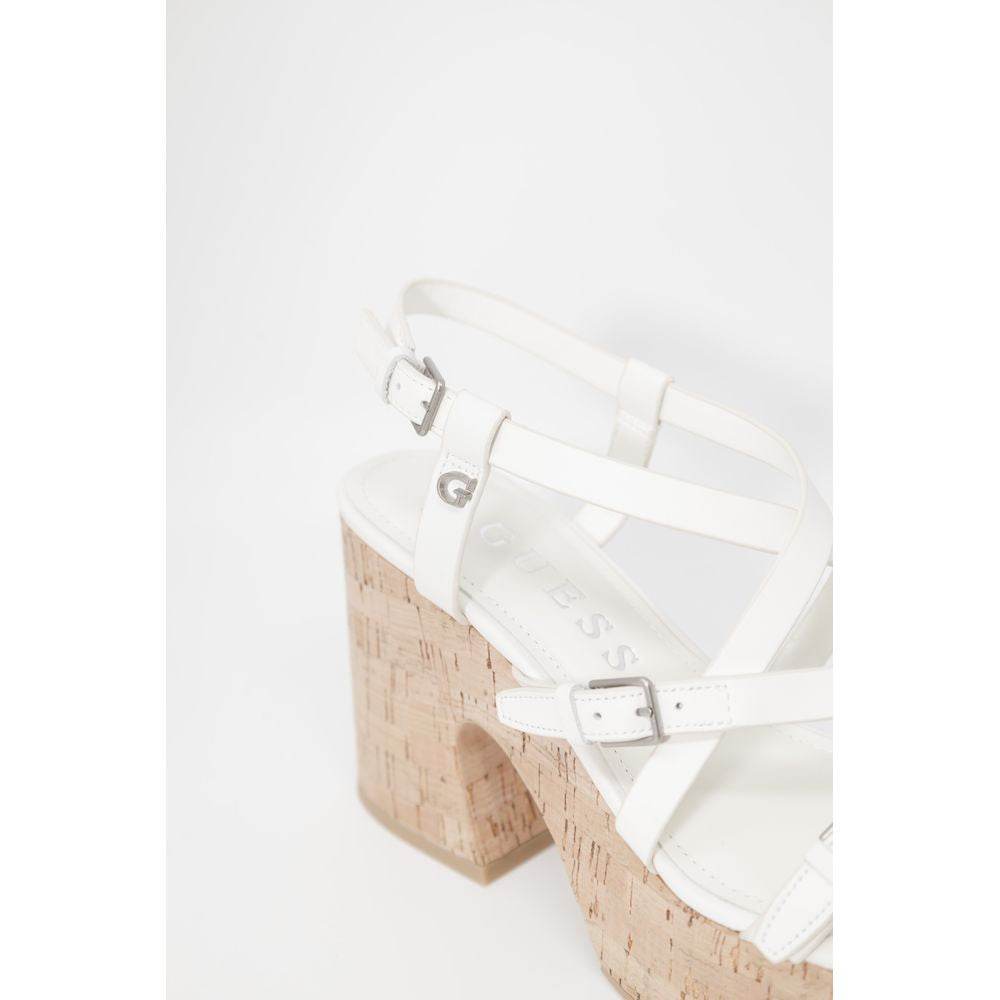 Guess Beige Leather Sandal - Hilstor