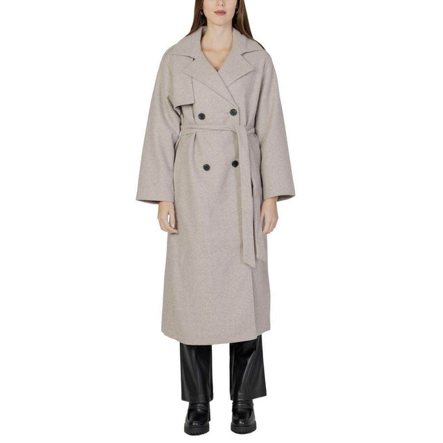 Only Beige Polyester Jackets & Coat - Hilstor