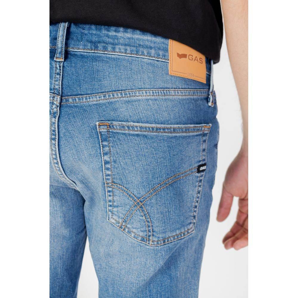 Gas Blue Cotton Bermuda - Hilstor