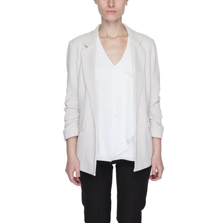 Only Beige Polyester Suits & Blazer - Hilstor