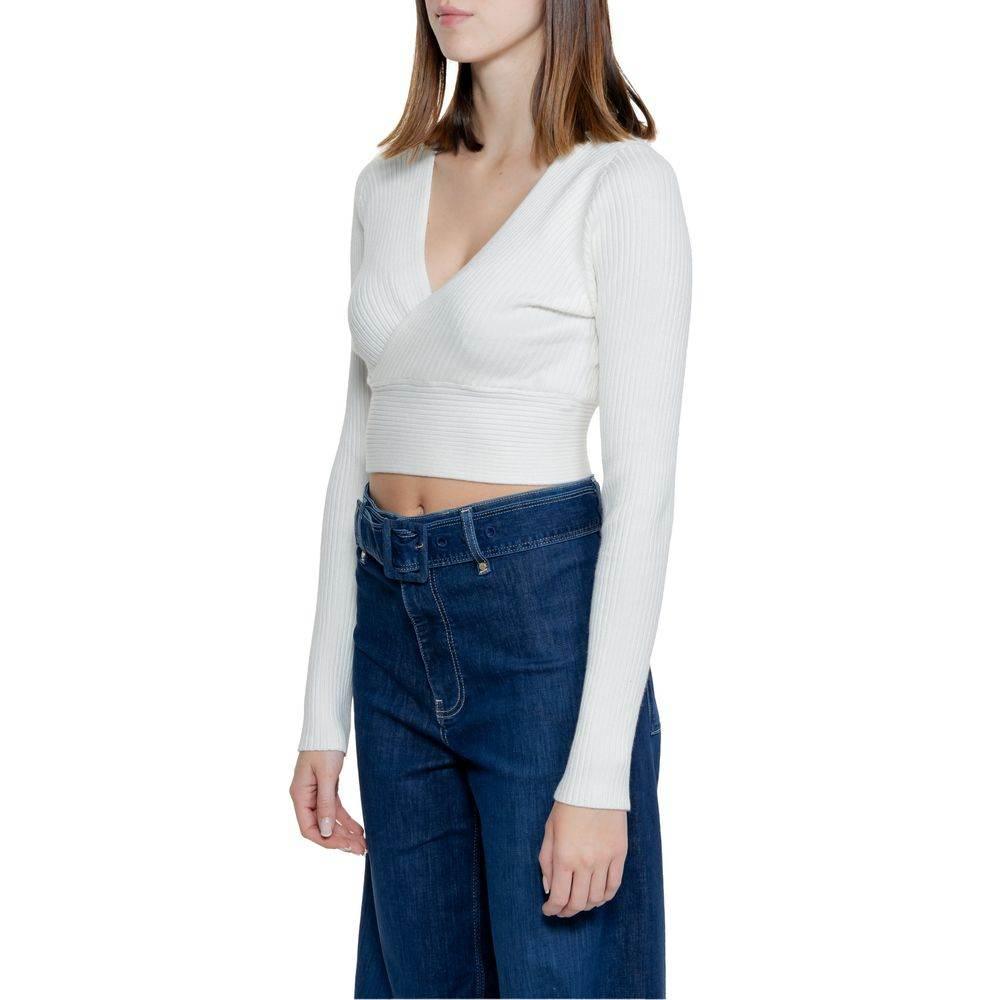 Only White Viscose Tops & T-Shirt - Hilstor