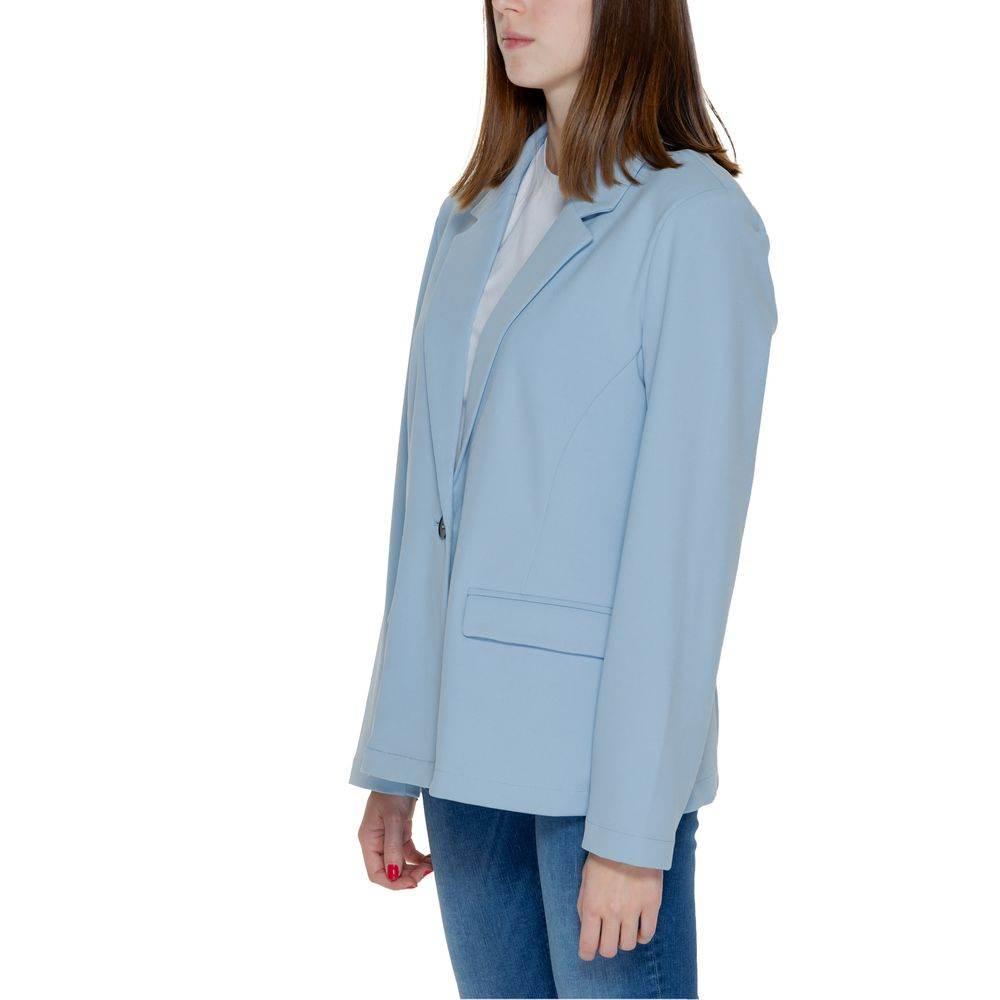 Only Blue Polyester Suits & Blazer - Hilstor