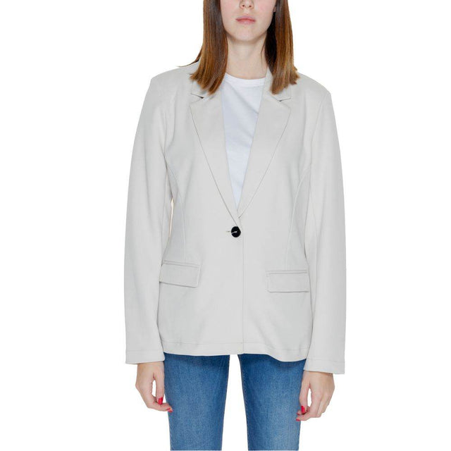 Only Beige Polyester Suits & Blazer - Hilstor