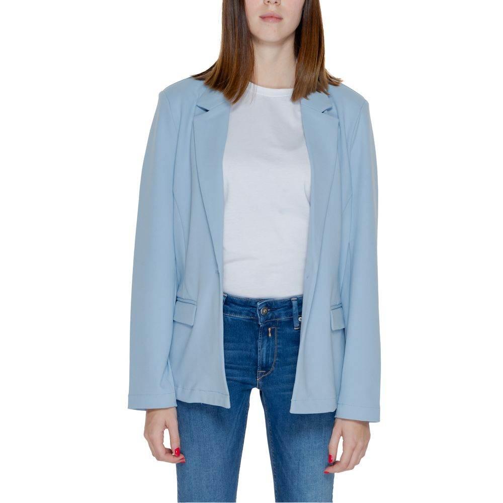 Only Blue Polyester Suits & Blazer - Hilstor