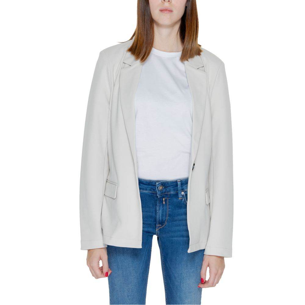 Only Beige Polyester Suits & Blazer - Hilstor